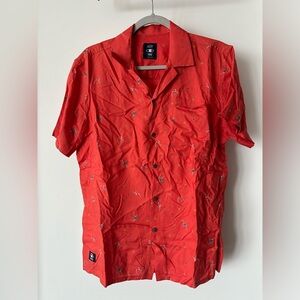 Oxbow Red Floral Men's Casual Shirt